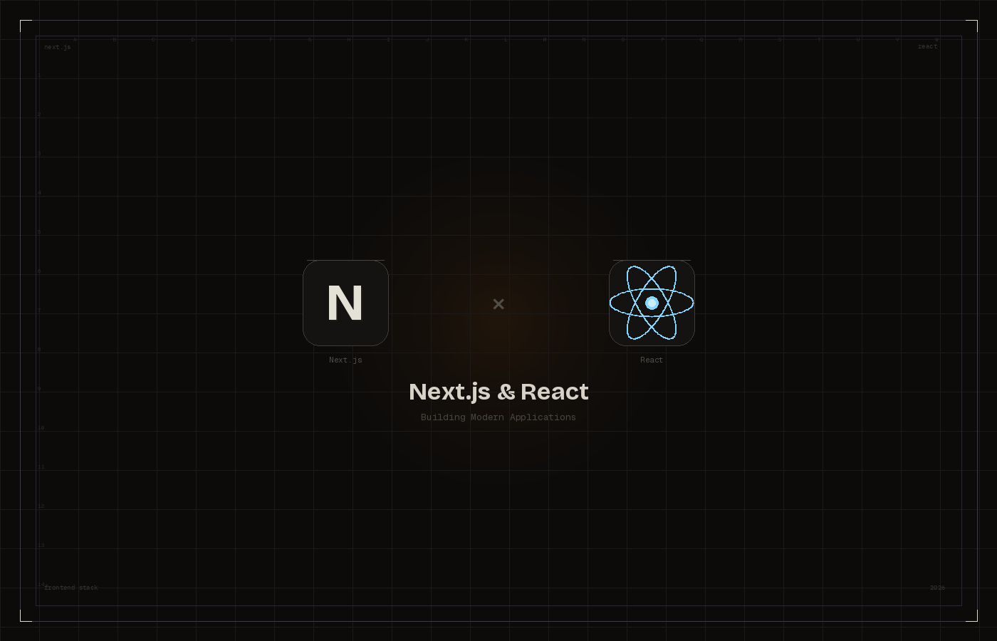 React and Next.js development on a modern code editor